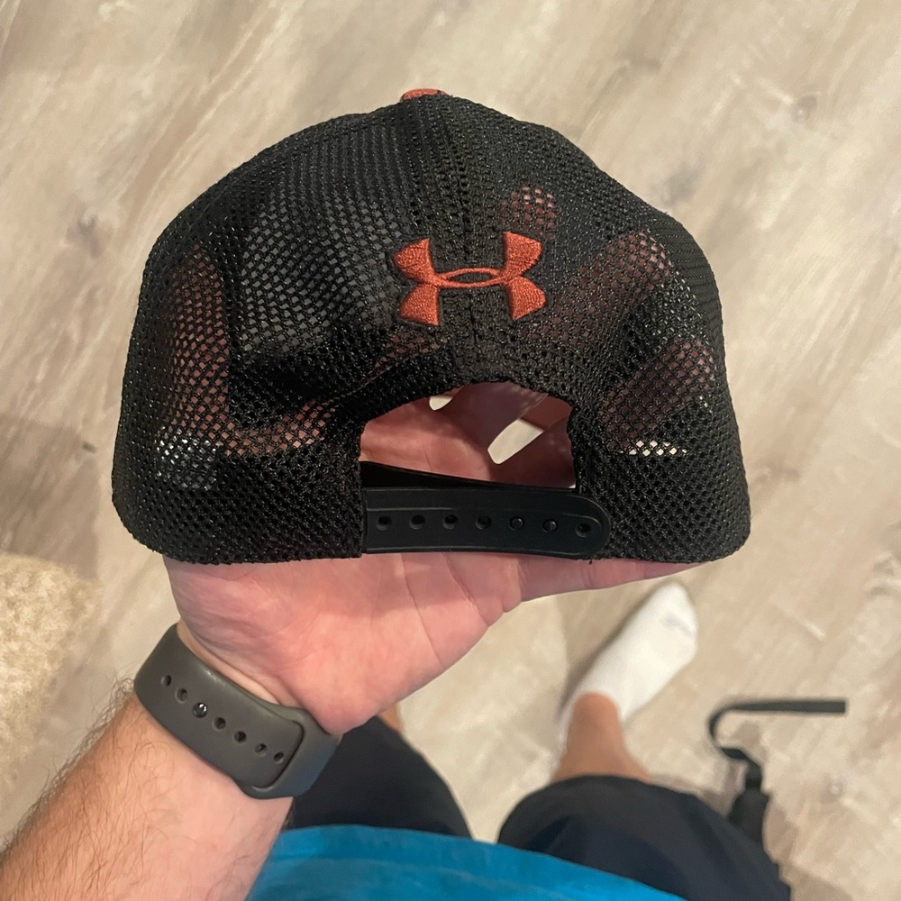 Under Armour Black and Orange Mesh Hat